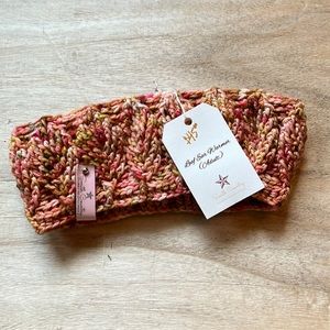 Handmade | Orange, pink, green speckled Birch Leaf Ear Warmer | Smith Country